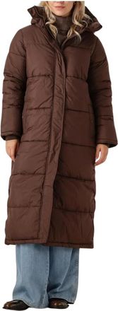 Notre-V Jassen, Dames, Bruin, XS, Polyester, Stijlvolle Bruine Jas voor Vrouwen