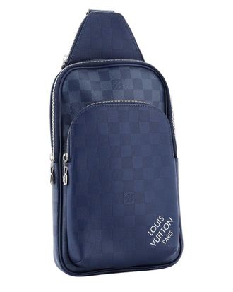 Louis Vuitton Blue Damier Graphite & Damier Infini Avenue Sling Bag NM (Authentic Pre-Loved)