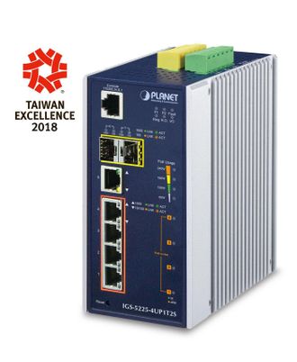 Planet Igs-5225-4up1t2s Switch Gestionado L2+ Gigabit Ethernet (10/100/1000) Energ&iacute;a Sobre Ethernet (poe) Azul, Plata