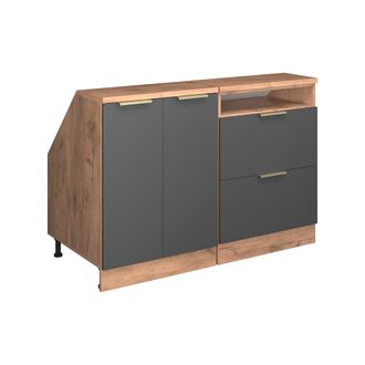 Vicco Conjunto De Armarios Para Techo Inclinado Rion, Antracita-oro, 120 Cm Lote De 2 Carcasas De Armario 60 Cm De Profundidad, Vicco