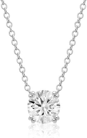 MAX + STONE 10K Yellow or White Gold Solitaire Round Pendant Embellished with Swarovski Zirconia Various Sizes