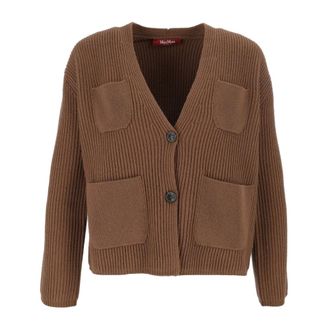 Max Mara Filtro Cardigan - Dames - Truien - Bruin - Maat: XS Zijde