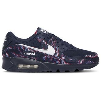 Nike Mens Air Max 90 - Running Shoes Navy/Red/White Size 10.0