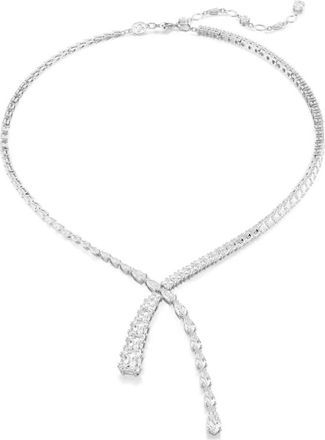 Swarovski Unisex Matrix Y Ketting Gemengde Cuts Wit 5692533 - unisex - Kettingen - Grijs - ONE Size - Accessoires