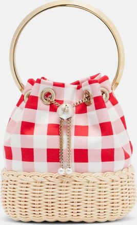 Jimmy Choo London Bon Bon Small gingham bucket bag