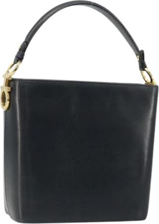 Ferragamo Pre-owned Shoulder Bag - Dames - Vintage Handtas - Zwart - ONE Size - Leer - Vintage