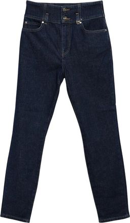 Pinko Skinny Jeans met Logo Plaque - Dames - Slim Fit Jeans - Blauw - W27 - Denim - Jeans
