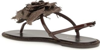 Le Silla Womens Sandals Rose Dark Brown Calf Leather
