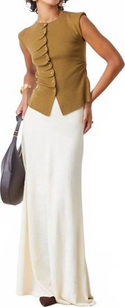 Suncoo Long Sweater Skirt In Cream