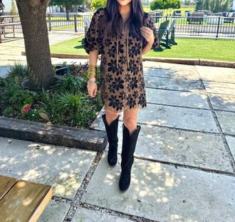 BuddyLove Deb Velvet Dress In Black