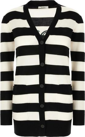Max Mara Cardigan a righe - Nero