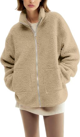 Generic Teddy Fleece Jacket Women Maternity Coat Ladies 3 in 1 Thick Sherpa Jackets Sweatshirts Fashion Full Zip Winter Warm Outerwear with Detachable Carrier