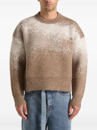 Mani&egrave;re De Voir crew-neck long-sleeve sweater - Brown
