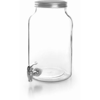 Lacor 61951 - Caraffa erogatrice in cristallo - Buffet - Rubinetto integrato - Perfetto per acqua, limonata, caff&egrave; freddo, t&egrave; - Lavastoviglie