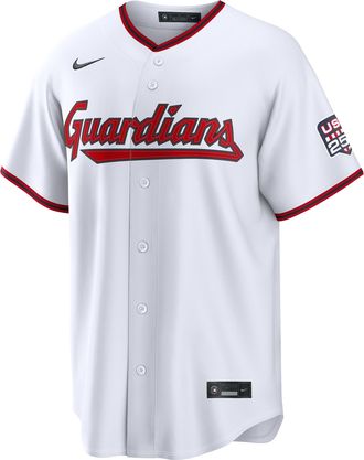 Nike Jos&eacute; Ram&iacute;rez Cleveland Guardians USA 250 Nike Mens MLB Stadium Jersey in White | RE260MISAJN-906