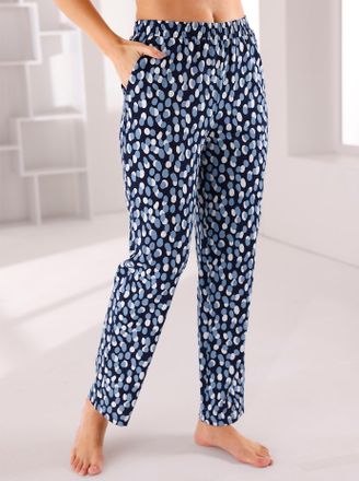 Feel Good Jogginghose FEEL GOOD, Damen, Gr. 36/38, Normalgr&ouml;ssen, blau (marine, bleu, bedruckt), 100% Baumwolle, bedruckt, gemustert, mehrfarbig, Hosen Joggingh