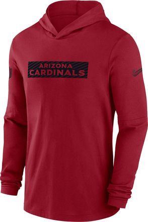 Nike Arizona Cardinals Sideline Nike Mens Dri-FIT NFL Long-Sleeve Hooded Top in Red | 02FC6ED9C-CAM