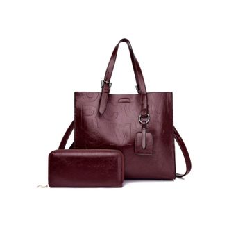 Generic Womens Large Shoulder Bag Vintage Leather Crossbody Bags Casual Top-handle Bag-Laptop Bags with Purse, Work, Travel, 2025 (Brown,One Size)