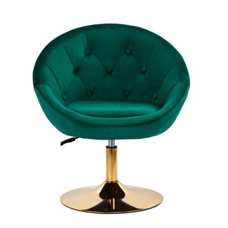 OEM Sill&oacute;n Giratorio 4rico Qs-bl12g De Terciopelo Verde