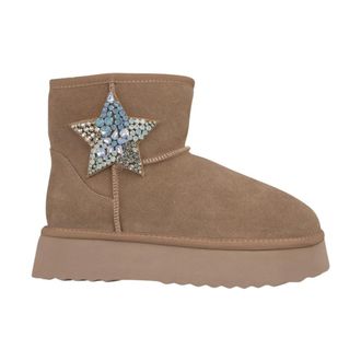 Alma En Pena Gecombineerde enkellaars - Dames - Winterlaarzen - Beige - 38 EU - Schoenen