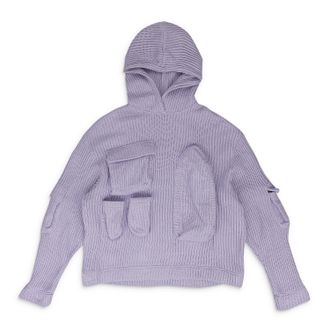 Who Decides War by Ev Bravado VIOLET MULTI POCKET SWEATSHIRT