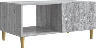 vidaXL Mesa De Centro Sonoma Gris 90 X 50 X 40 Cm Madera De Ingenier&iacute;a Vidaxl