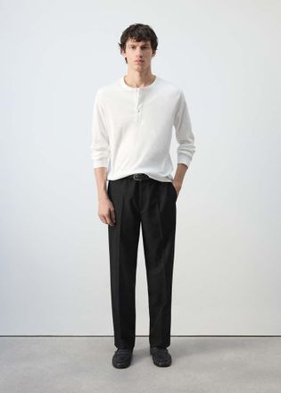 Mango T-shirt 100% cotone con collo a barca bianco - Uomo - XXL - MANGO MAN