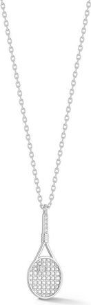 Glaze Jewelry Tennis Racket Pendant Necklace in Silver at Nordstrom Rack