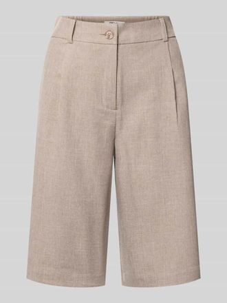Only Regular Fit Bermudas mit Bundfalte Modell LINDA in Sand Melange, Gr&ouml;&szlig;e 34
