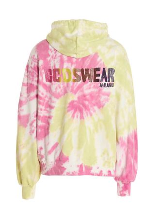 GCDS Tie-Dye Cotton Hoodie - Pink