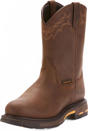 Ariat Mens Workhog Pull-On Waterproof Boots In Brown