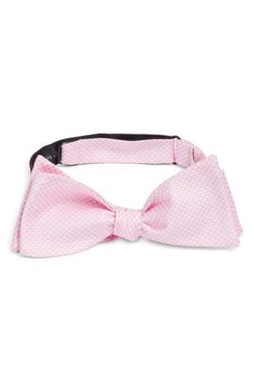 Clifton Wilson Houndstooth Check Silk Bow Tie in Pink at Nordstrom