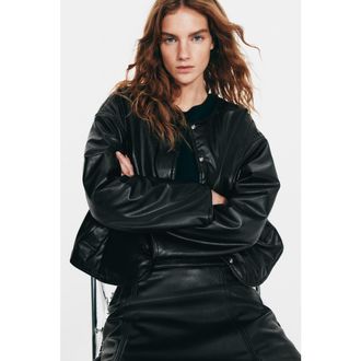 H&M Reversible Bomber Jacket in Black/dark Khaki Green at Nordstrom, Size Xx-Large