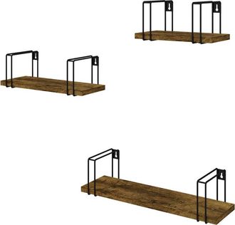 Vicco Estanter&iacute;a De Pared Fyrk, Madera Antigua, 3 Partes