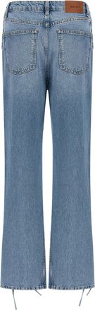 Rotate Twisted Lacing Side-Open Jeans - Blue