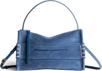 J.W.Anderson Small Loafer Leather Top Handle Bag in Mid Blue at Nordstrom