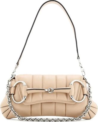 Gucci Horsebit Chain Vertical Quilted Leather Small shoulder bag - Beige