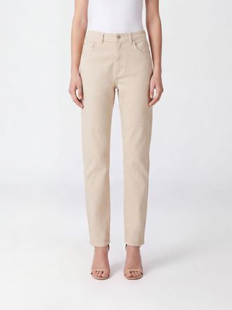 Brunello Cucinelli Jeans skinny a vita alta in denim stretch con ricamo monile