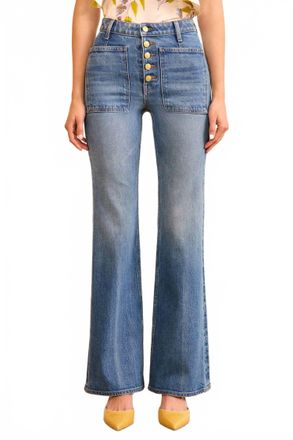 Ulla Johnson Stretch Lou Flare Jean In Danube