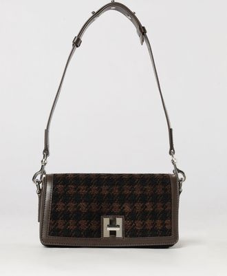 Hogan Borsa a spalla H-Turn in pelle e tessuto con motivo pied-de-poule