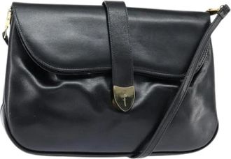 Ferragamo Pre-owned Leather Shoulder Bag - Dames - Vintage Schoudertas - Zwart - ONE Size - Leer - Vintage