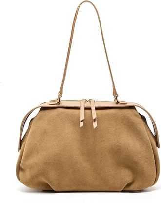 Generic Matte Leather Crossbody Bag, Fashionable Womens Minimalist Large-Capacity Shoulder(Khaki)