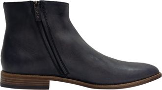 Tod's Tods Almond-Toe Zipped Ankle Boots in Black Leather