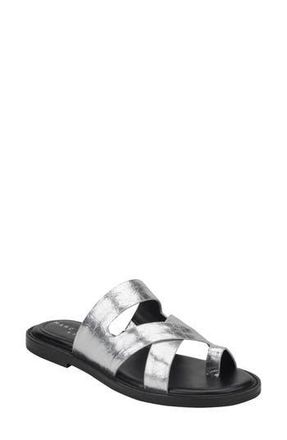 Marc Fisher Genella Slide Sandal in Metallic Silver at Nordstrom Rack, Size 5.5