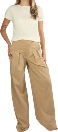 Veronica Beard Heron Wide Leg Pants In Khaki