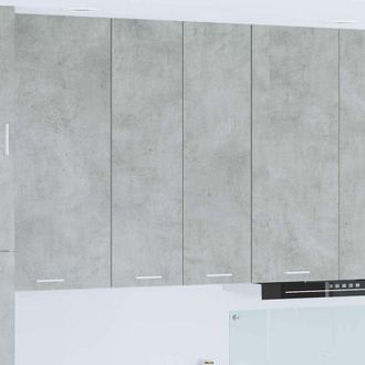 vidaXL vidaXL Armadio pensile con porta Grigio cemento 60 x 31 x 100 cm