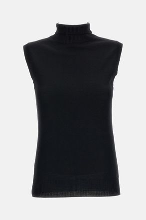 Sportmax Gilet In Maglia A Collo Alto