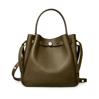 Tory Burch Tassen, Dames, Groen, ONE Size, Leer, Romy Bucket Bag