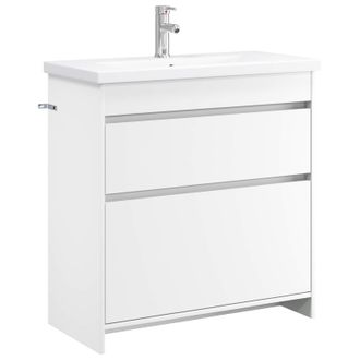 vidaXL Juego De Muebles De Ba&ntilde;o Blanco 81 X 40 X 84,5 Cm Vidaxl
