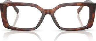 Tiffany & Co. 52mm Rectangular Optical Glasses in Spotted Brown/Demo Lens at Nordstrom